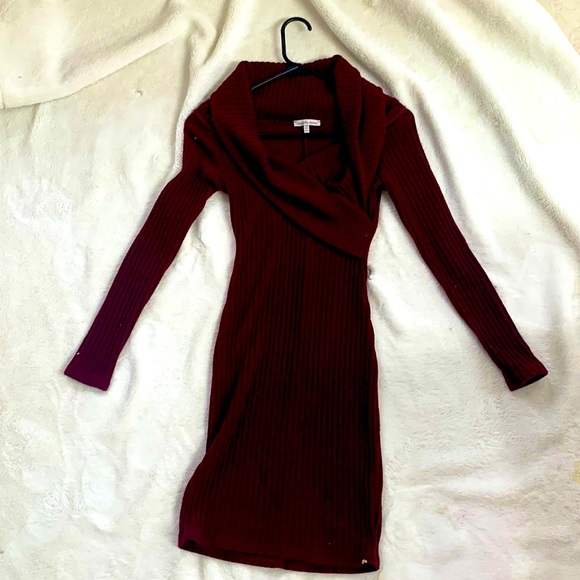 Burgundy sweater dress - Picture 1 of 2